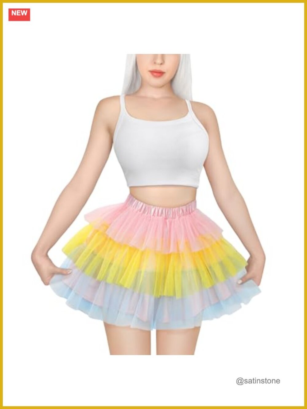 Tulle Puffy Petticoat Tutu Ballet Bubble Ballerina Skirt Women Dance Costume